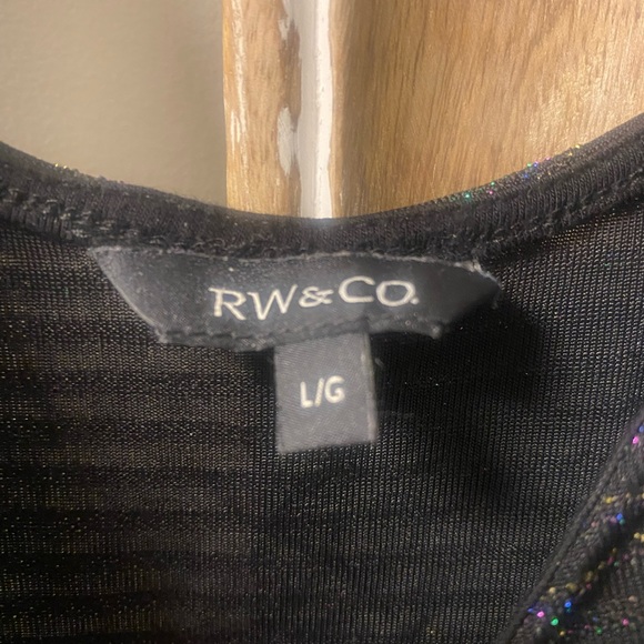 RW&CO sparkly black tank top. Size L - Picture 3 of 3